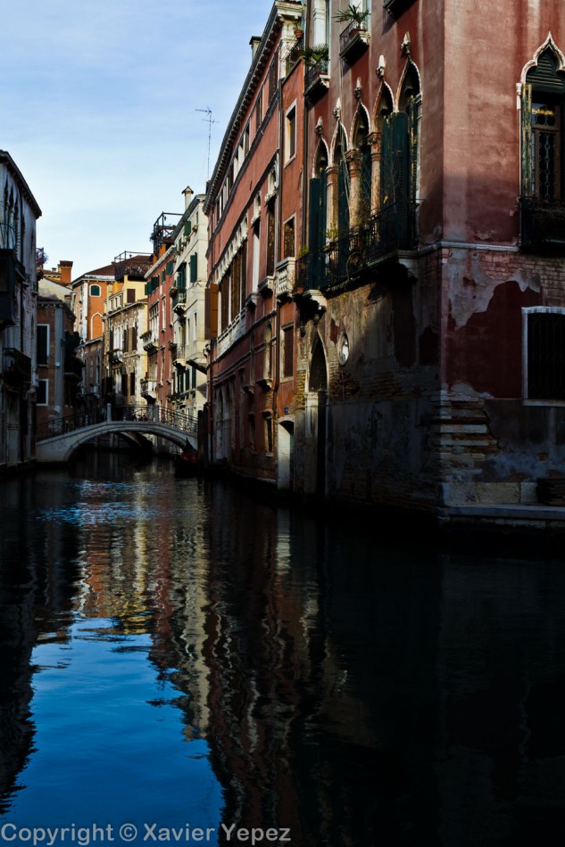 Another quiet canal surrounded by colorful houses, Venice, Italy