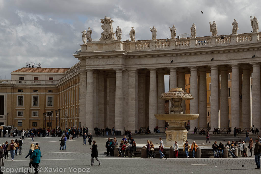 Saint Peter's Square - fountain, waiting for conclave