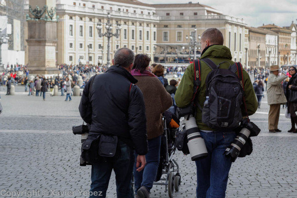 Saint Peter's Square - reporters for conclave