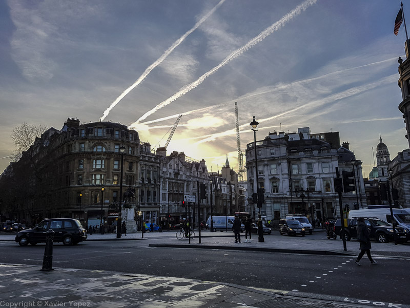 London sky, early in the morning